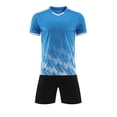 thumbnail image 2 of LWNYDPLSD Kids Soccer Jerseys Set Boys 2 Piece Football Outfits Teen Boys Training Team Athletic Workout Short Sleeve Shirts+Quick Dry Fitness Shorts Suit for Gym Sport Toddler Boys Clothes, 2 of 5
