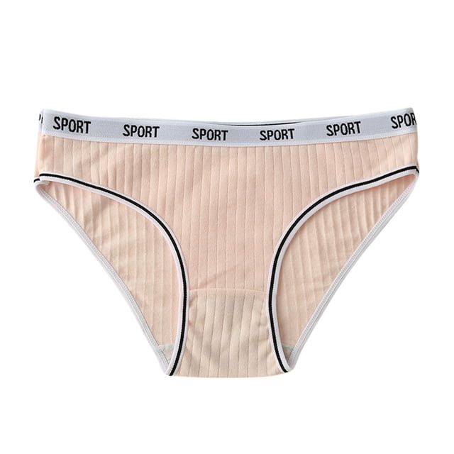 Gibobby Calzones para mujer sexy Ropa interior breve de bikini de algodón a través de la cintura para mujer(Rosa,CH)
