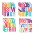 thumbnail image 1 of Uxcell 210 piezas de calcomanías de letras de vinilo, 12 hojas de calcomanías de alfabeto coloridas autoadhesivas de 4 pulgadas para DIY, 1 of 5
