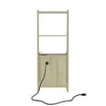thumbnail image 6 of Holaki Tall Nightstand for Bedroom, 2-Drawer Bookcase Nightstand with Charging Station and LED Light, Farmhouse Wooden Bedside Table, Oak, 6 of 8