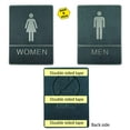 thumbnail image 2 of M&T Displays 6x8 Silver Restroom Door Signs with Braille, Self-Adhesive for Office, Business, Home, 2 of 7