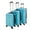 Blue, variant on 3-Piece Multifunctional Large Capacity Traveling Storage Suitcase Luggage Set Red