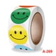 thumbnail image 3 of Etiqueta engomada de la cara sonriente Etiquetas engomadas/roll for Kids Pegatina de recompensa Etiquetas amarillas Etiquetas Feliz sonrisa cara pegatina para niños juguetes ShuxiuWang 1327537015727, 3 of 4
