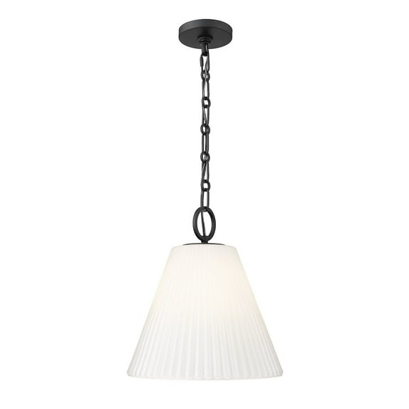 Z-Lite Dennison 8 Light Transitional Iron Chandelier in Matte Black