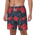 thumbnail image 2 of Balery Rose Flowers Mens Swim Trunks Swim Shorts for Men Quick Dry Inseam Beach Shorts with Compression Liner Pocket-X-Large, 2 of 9
