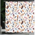 thumbnail image 4 of Ambesonne Vintage Shower Curtain, Peacock Feathers Design, 69"Wx84"L, Orange Blue, 4 of 5