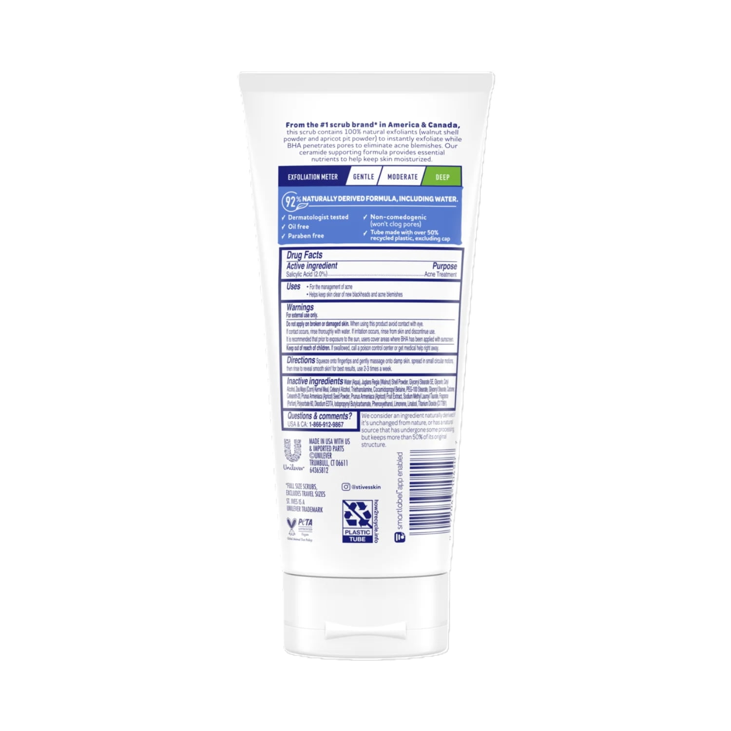 St. Ives Acne Control Face Scrub, Apricot, 6 oz (Packaging May Vary) (Pack of 6)