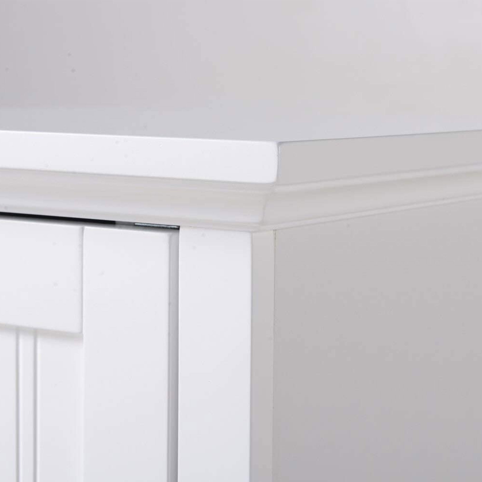American Furniture Classics One Door Storage Kitchen Pantry Cabinet, White