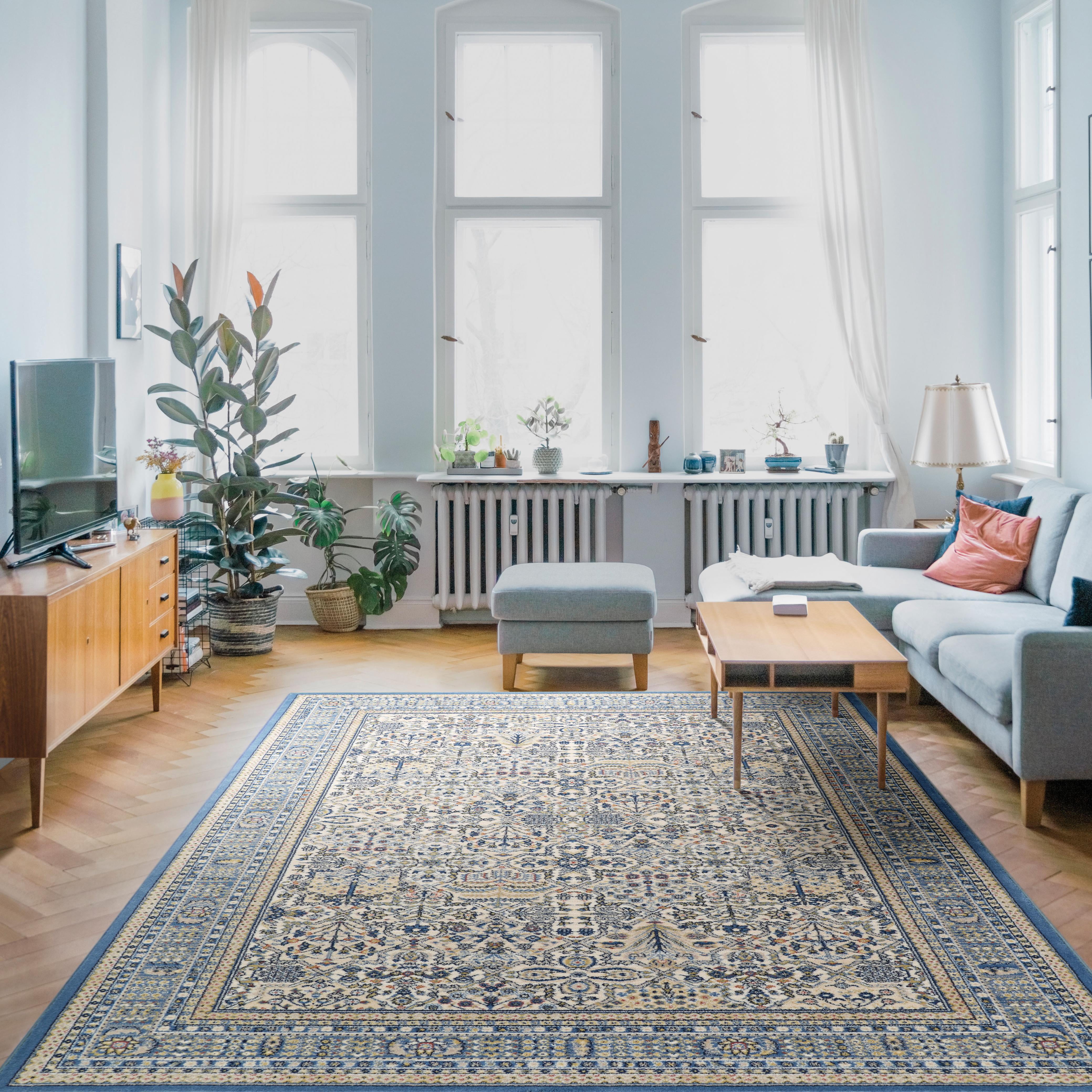Couristan Old World Classics Nazmiyal Wool Area Rug, Antique Cream, 7'10" x 11'2"