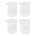 thumbnail image 1 of Cocina Laboratorio Graduado Vaso Espesan La Medidora de Plastico Transparente con Tapa Jarro 200ML 4Unids de Medicion, 1 of 5