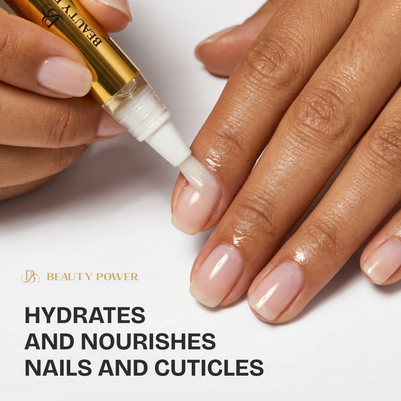 Beauty Power Nail Oil Cuticle Pen - Pineapple - Nail Strengthener & Growth Serum with Vitamin A, D, E, B5, Grapeseed & Natural Oils - Repair for Brittle, Peeling, Thin Nails - Twist Brush Pen
