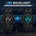 thumbnail image 5 of SKMEI Mens Digital Watch Sports Waterproof Watches Large Face Military Watch with Stopwatch Back Light Alarm, 5 of 9