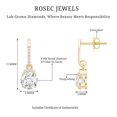 thumbnail image 4 of Rosec Jewels Lab Grown Diamond Drop Earrings (2 Carat, 6 mm, Ef-VS Quality) - Ready to Gift for Valentines Day, 18K Yellow Gold, 4 of 6