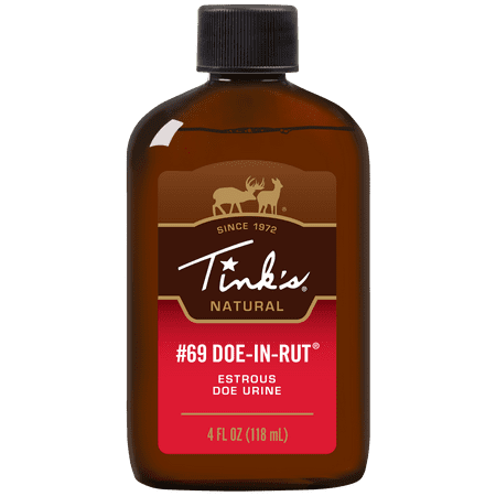 UPC: 0049818439381 | Tink s #69 Doe-in-Rut Buck Lure  4 fl oz Bottle  100% Natural Deer Urine Attractant