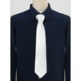 thumbnail image 2 of INSPIRE CHIC Men's Solid Color Formal Casual Party Wedding Self Tied Neckties White, 2 of 5