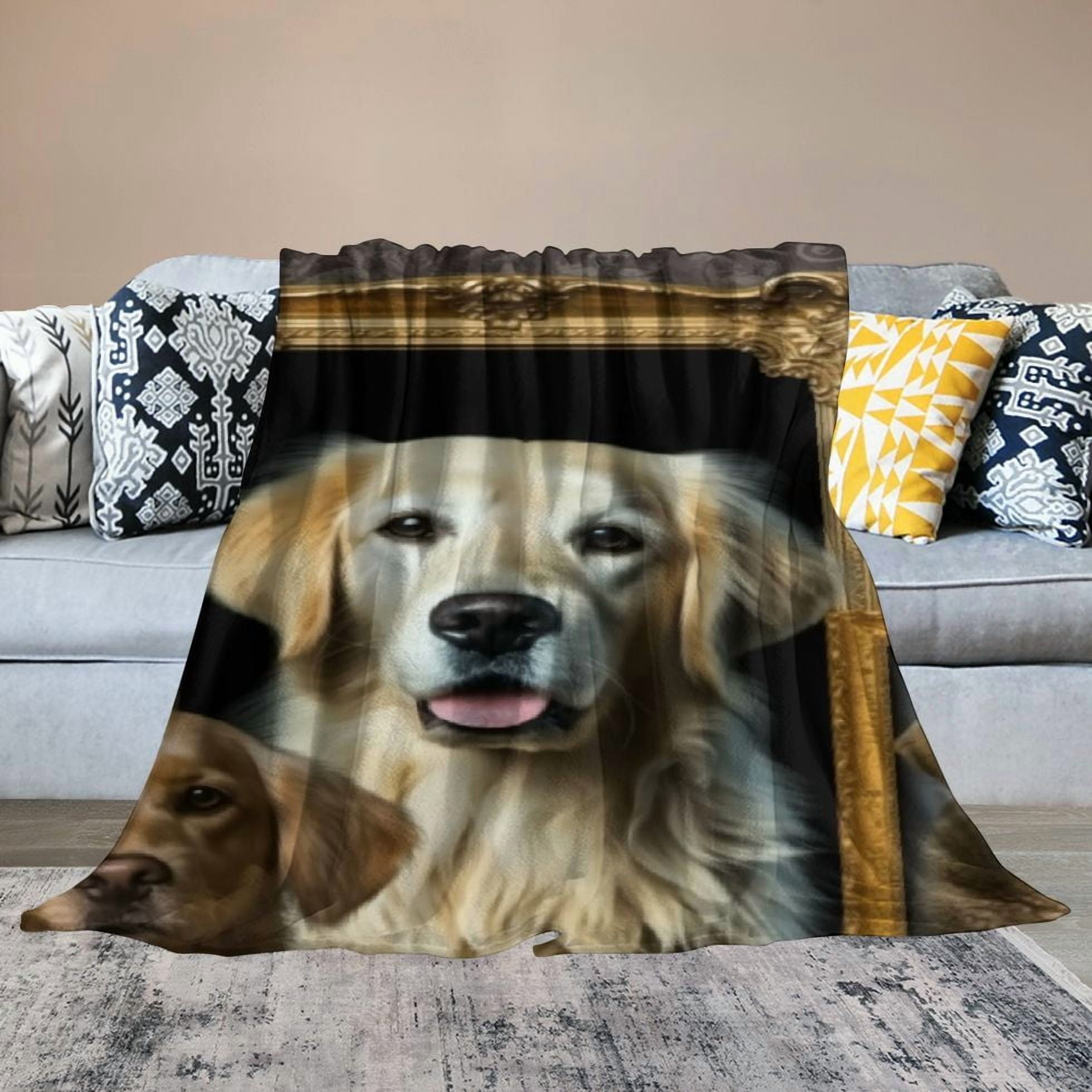 BCIIG Golden Retriever ​Blanket - Fleece Throw Blanket for Couch Super Soft Cozy Bed Blanket Lightweight Plush Fuzzy lap Blankets and Throws for Sofa, , Gift for Dog Lover 50x60in