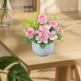 thumbnail image 6 of OEFNTAC Artificial Flower Arrangement 5.91x4.72x4.72in Polyester Dining Table Centerpiece Home Decor Silk Flowers, 6 of 6