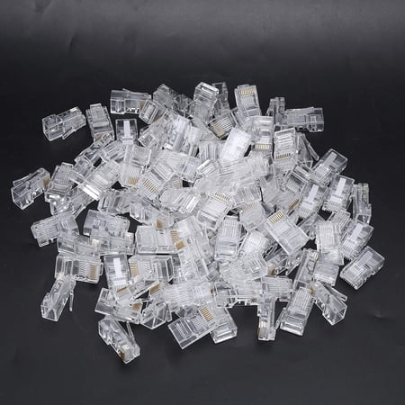 Bulk Packaging 100pcs RJ45 Connectors，RJ45 Modular Networks Cable ...