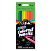 Cra-Z-Art Neon Colored Pencils, 10 Assorted Lead/Barrell Colors, 10/Set