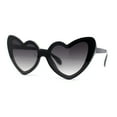 thumbnail image 2 of Womens Retro Cat Eye Plastic Inset Lens Iconic Sunglasses Black - Smoke, 2 of 4
