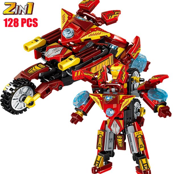 Disney Movie Transforming Robot Direct Mecha Spider Action Figure Man Assembly Building Blocks Christmas Toys Gifts Gao Jinjia LED