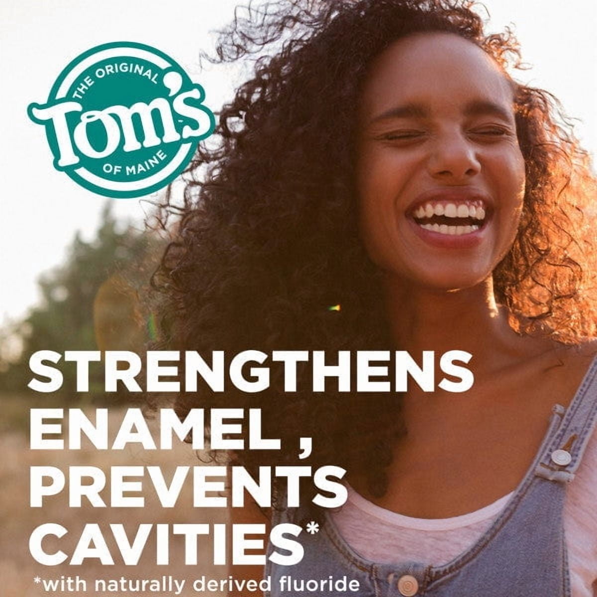 Tom's of Maine Whole Care Natural Toothpaste with Fluoride, Peppermint, 4.0 Oz - 3 Pack