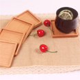 thumbnail image 2 of Beech Black Walnut Wood Coaster Retro Insulation Cup Mat Household Square  Coaster 1PC, 2 of 7