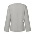 thumbnail image 3 of Comfy Dressy Tunic Tops to Wear with Leggings Plus Size Tops for Women Flowy Peasant Blouse Long Shirt V-Neck Solid Long Sleeve Shirts Gray XXXL, 3 of 9