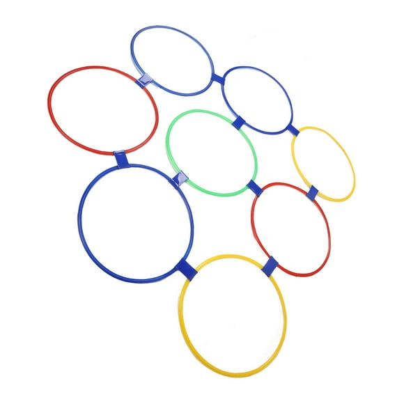 10PCS Kids Exercise Hoops, Plastic Hoop Toys for Kids Adults Party Games Sensory Training, Rings for Exercise Fitness Gymnastics Dog Equipment, Decoration