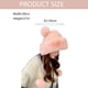 thumbnail image 2 of Gorro de invierno con pompón para mujer, gorro de punto mullido para mujer, gorro de piel sintética de ganchillo, gorro de calavera cálido para exteriores, cubierta para las orejas, 2 of 7