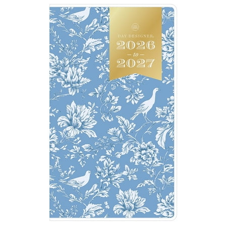 2026-2027 Blue Sky Day Designer Cosmia Blue 6.125" x 3.625" Monthly Personal Organizer Plastic Cover