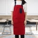 thumbnail image 3 of Delantal de chef rojo esencial para cocina, con bolsillos incluidos, para mujeres, hombres y camareros, 3 of 8