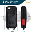 thumbnail image 2 of AKS KEYS Replacement for Volkswagen Key Fob (4 Buttons) That Use FCC NBG92596263 and Part Number 1K0 959 753 P - 315 MHz, 2 of 6