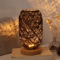 thumbnail image 4 of Linterna LED de madera para mesa, ratán, dormitorio, cabecera, decoración, luces nocturnas (marrón) Tmvgtek Iluminación del hogar multifuncional, 4 of 6