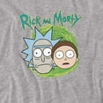 thumbnail image 2 of Rick and Morty Floating Heads Women's T Shirt, Athletic Heather, Small, 2 of 6