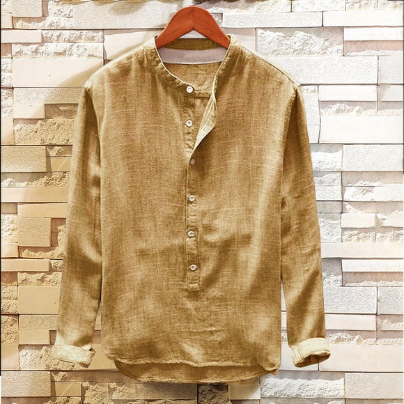 Men's Dress Shirt Linen Top for Autumn and Winter Comfortable Casual Yet Refined Shirt Fundamentals