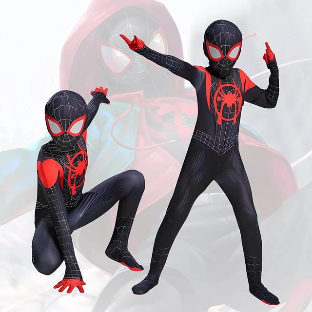 Disfraz de araña Safeydaddy, disfraz de superhéroe para niños, disfraz de araña con máscara, mono de araña 3D, disfraz de araña para Halloween, carnaval, fiesta de cosplay