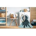 thumbnail image 2 of Ahgly Company Tapis d'Intérieur Lavable en Machine Carré Transitionnel Bleu Lagon, 8 Pieds Carré, 2 of 7