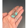 thumbnail image 2 of HOOUN Vintage Silver Turquoise Ear Hook Stud Dangle Drop Earrings Women Jewelry A Pair-#13, 2 of 5