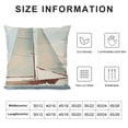 thumbnail image 5 of Nautical Throw Pillow Cushion Cover, Let Your Dreams Sail Words with Boat in Waves Motivation Lifestyle Print, Decorative Square Accent Pillow CaseCinnamon Pale Blue, 5 of 5