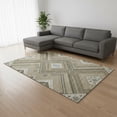 thumbnail image 2 of HomeRoots 679251 9 x 12 ft. Beige, Ivory & Gray Tribal Washable Machine Made Rectangle Area Rug with UV Protection, 2 of 9