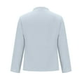 thumbnail image 4 of HVOBTTY Women's Long Sleeved Pullover T Shirts, Fall Tops for Women, Women's Casual Solid Color Round Neck Long Sleeves Linen Loose T Shirt Blue, XXL, 4 of 4