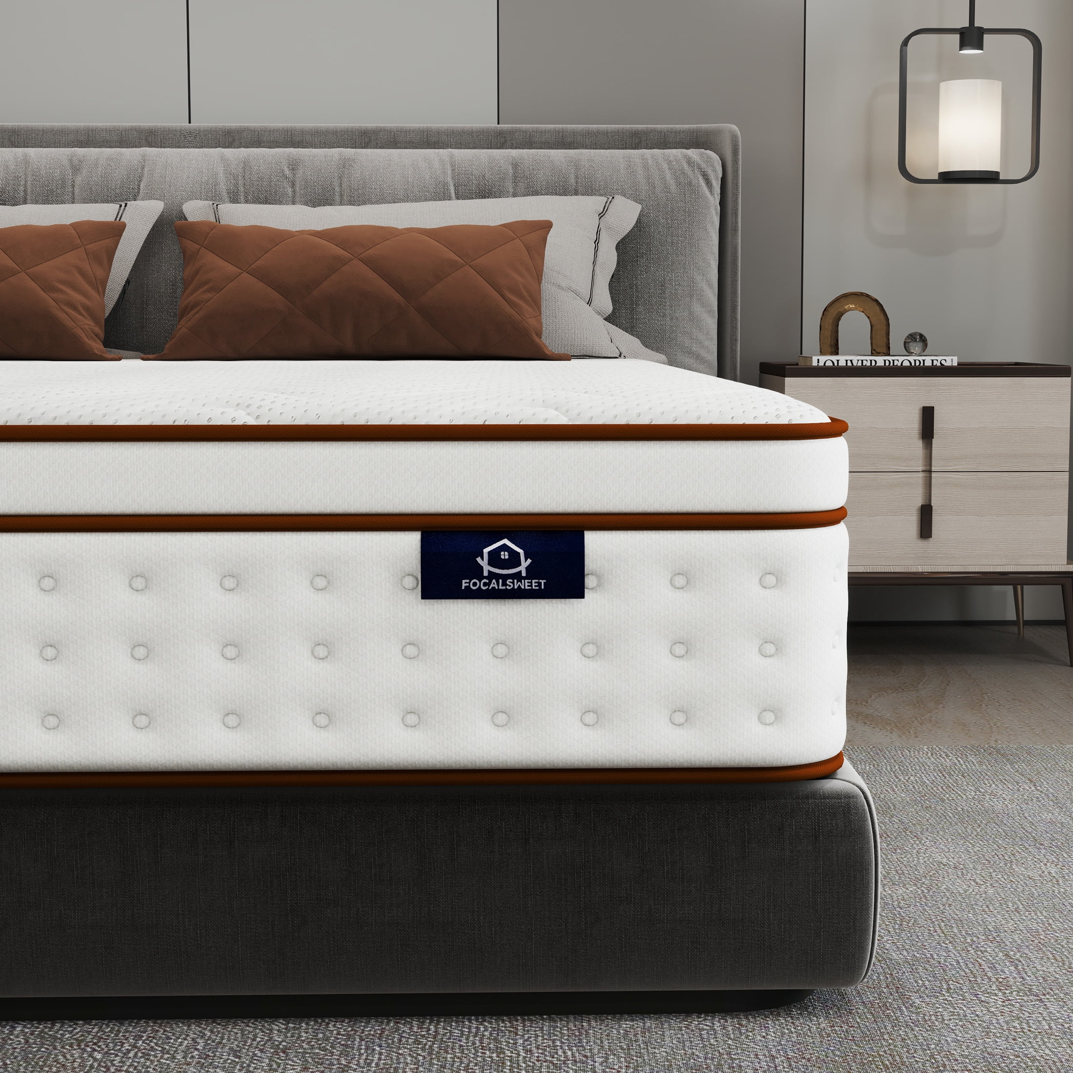 Focalsweet Queen Mattress,10" Memory Foam Mattress in a Box, Medium, Euro Top, Motion Isolation