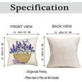 thumbnail image 5 of Spring Lavender Pillow Cover 20x20 Inch Set of 2, Purple Flowers Throw Pillow Covers Summer Watercolor Floral Decorations Linen Cushion Covers Farmhouse Home Decor for Sofa Couch Outdoor, 5 of 6