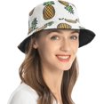 thumbnail image 3 of Unisex Cute Print Bucket Hat Summer Travel Fisherman Cap for Women Men Teens, 3 of 5