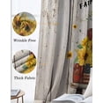 thumbnail image 3 of Vintage Sunflower Truck Kitchen Curtains Wooden Yellow Summer Botanical Floral Cafe Short Curtains for Bathroom Blackout Window Curtain Small Window Treatment Drapes for Bedroom Living Room 42"x45"x2, 3 of 9
