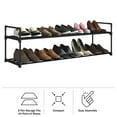 thumbnail image 4 of Home-Complete 2-Tier Shoe Rack for 10 Pairs Sneakers, Heels, Boots (Black), 4 of 6