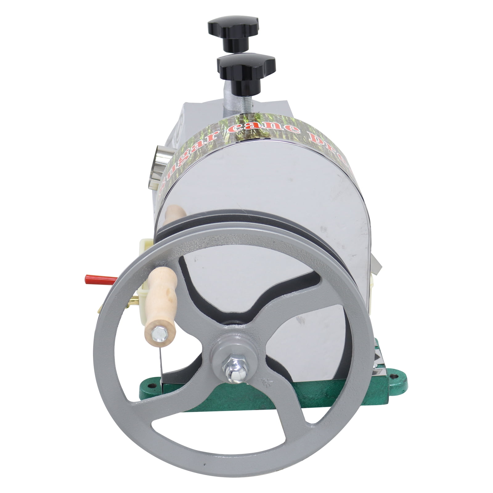 Manual Sugar Cane Ginger Press Juicer Stainless Steel Sugarcane Squeezer 3 Rollers with 2 Peeling Knives 330LBS/H