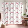 thumbnail image 2 of Shower Curtain Coquette Pink Bow Waterproof Fabric Bath Curtain with Hooks Bathroom Decor, 60"x72", 2 of 6
