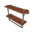 thumbnail image 5 of Allied Brass Pipeline 16'' Double Ironwood Shelf with Towel Bar in Oil Rubbed Bronze, 5 of 7